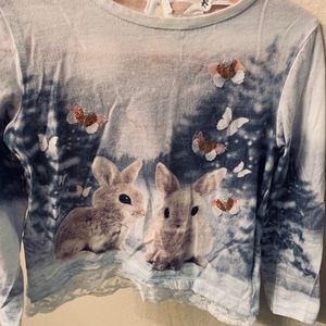 Bunny 🐰 in a winter wonderland t-shirt